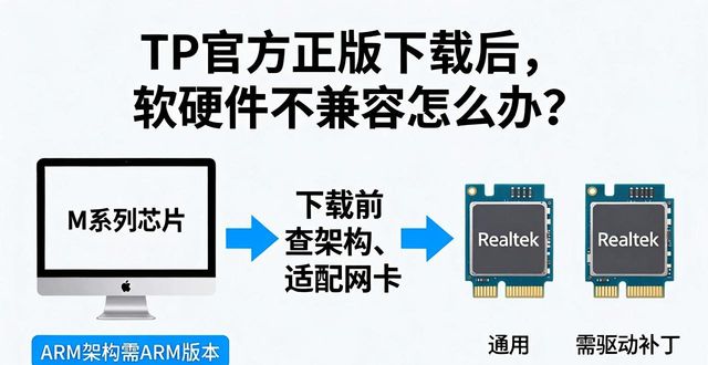 TP官方正版下载后，软硬件不兼容怎么办？